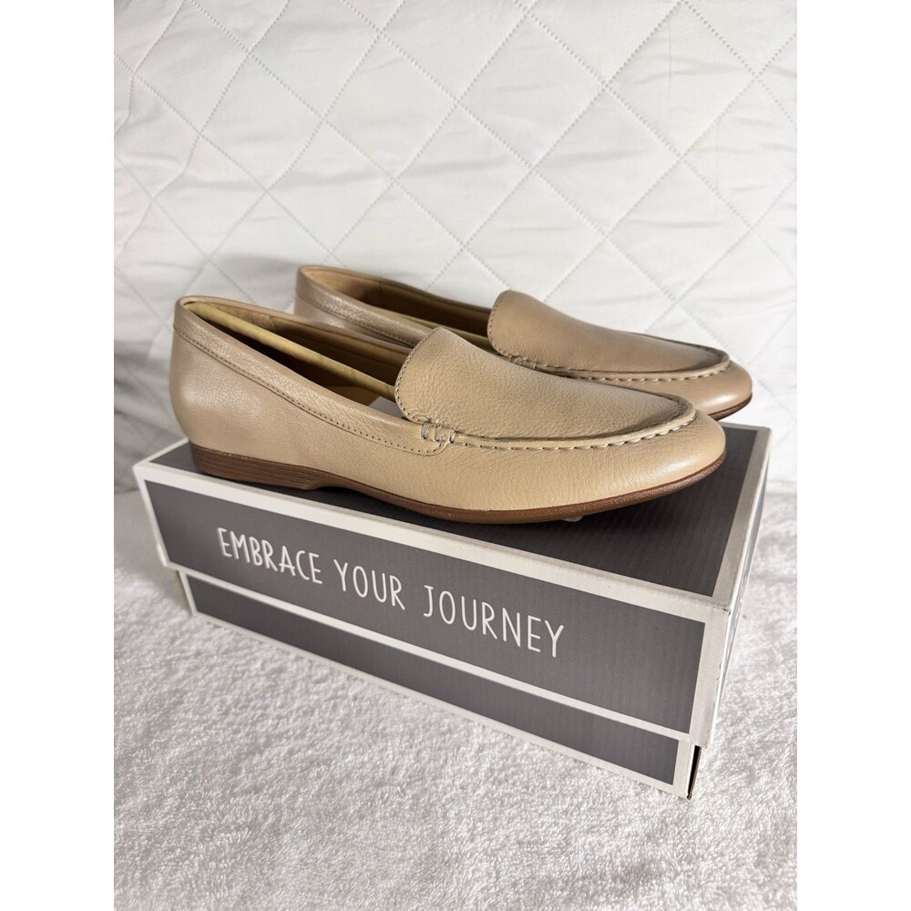 Dansko Womens Sand Lorri Tumbled Leather Loafers Size 36 US 5.5 New With Box - Picture 2 of 6